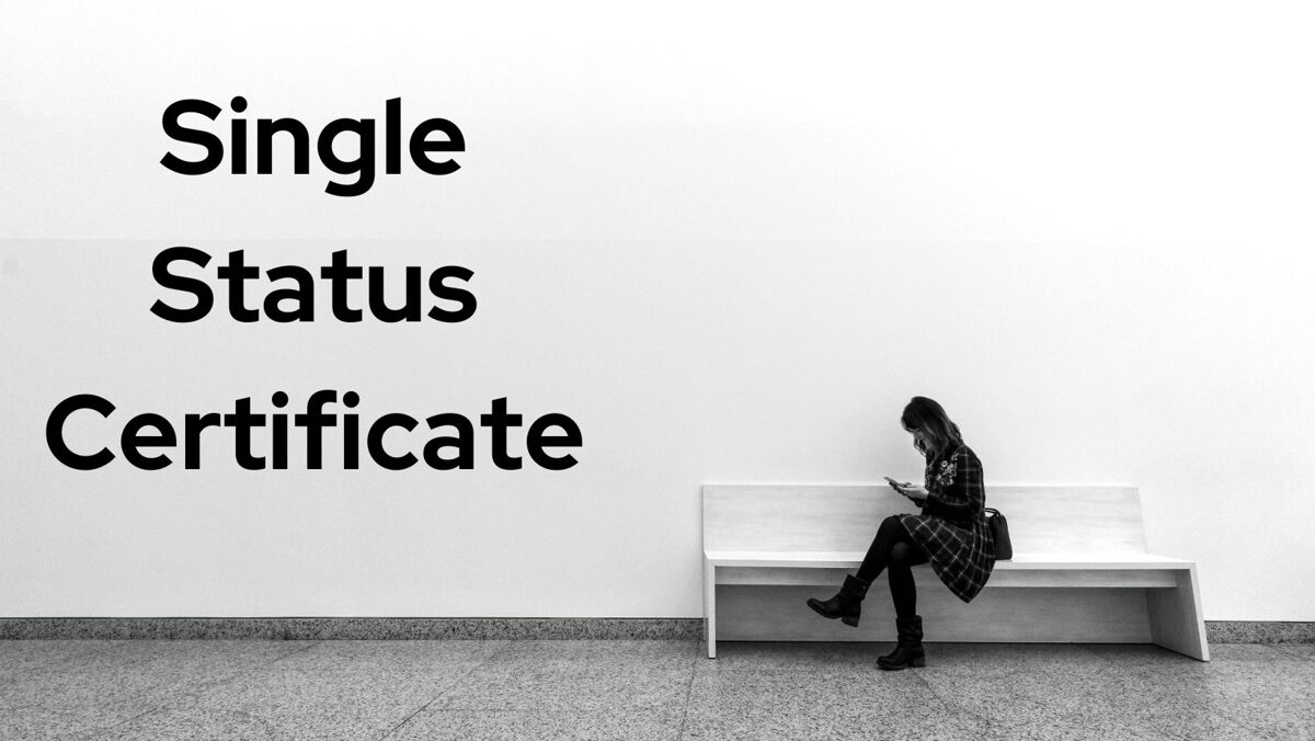 certificate of single status